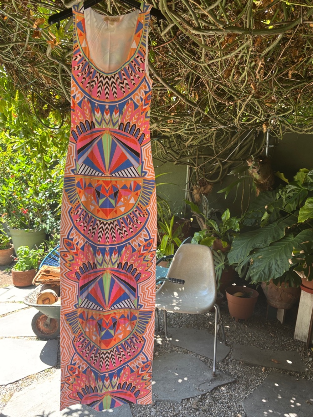 Vibrant Geometric Maxi Dress - Multicolor